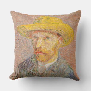 Vincent Van Gogh Self Portrait impressionist paint Cushion