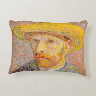 Vincent Van Gogh Self Portrait impressionist paint Decorative Cushion