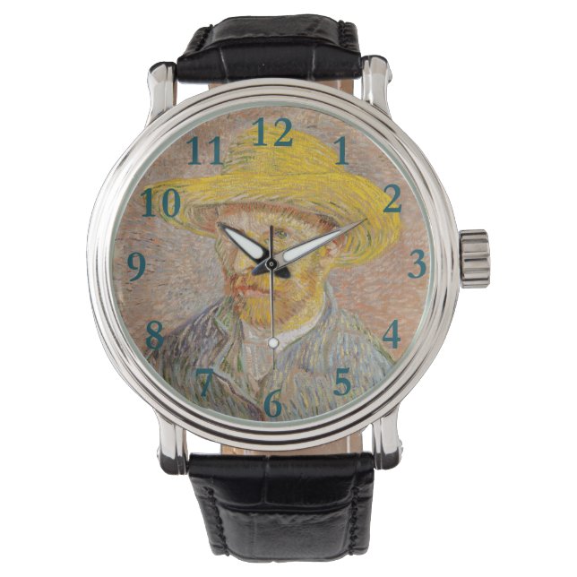 Vincent Van Gogh Self Portrait impressionist paint Watch (Front)