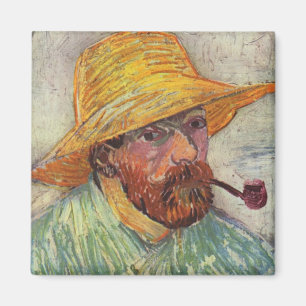 Vincent Van Gogh Self Portrait Pipe Magnet