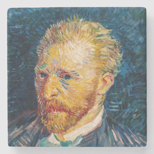 Vincent Van Gogh - Self-Portrait Stone Coaster (Front)