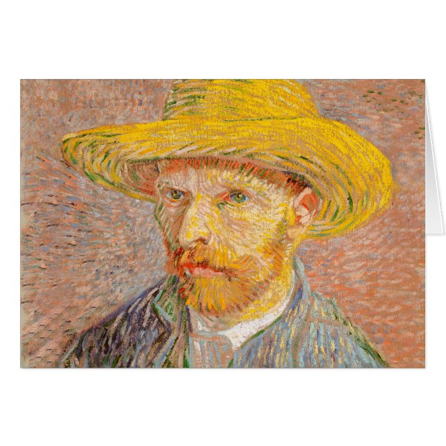 Vincent Van Gogh Self Portrait Straw Hat (Front Horizontal)