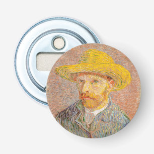 Vincent Van Gogh Self Portrait Straw Hat Bottle Opener