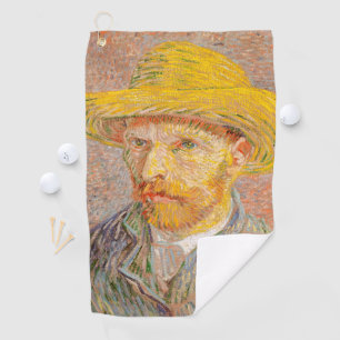 Vincent Van Gogh Self Portrait Straw Hat Golf Towel