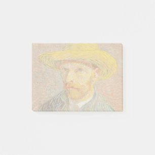 Vincent Van Gogh Self Portrait Straw Hat Post-it Notes