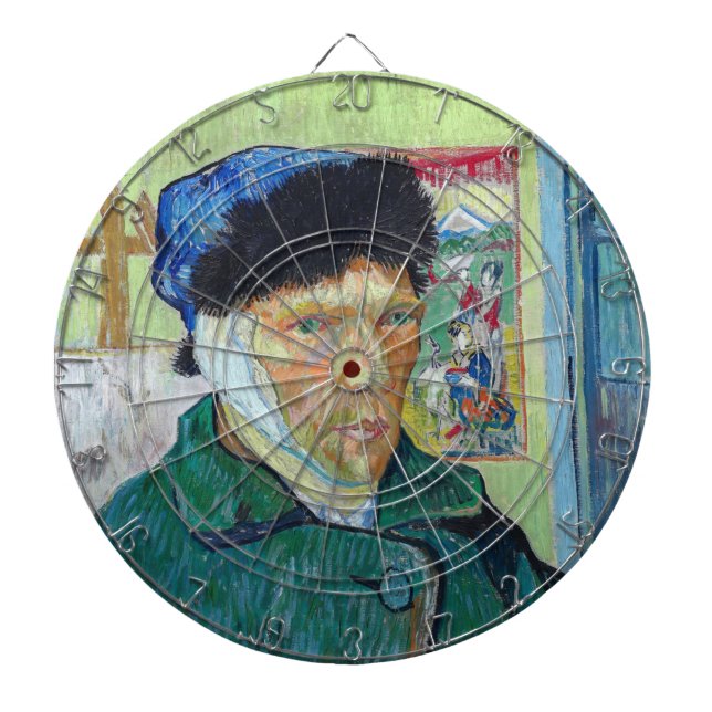 Vincent van Gogh - Self-portrait with bandaged ear Dartboard (Front)