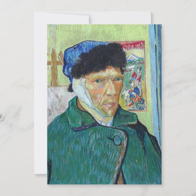 Vincent van Gogh - Self-portrait with bandaged ear Invitation (Front)