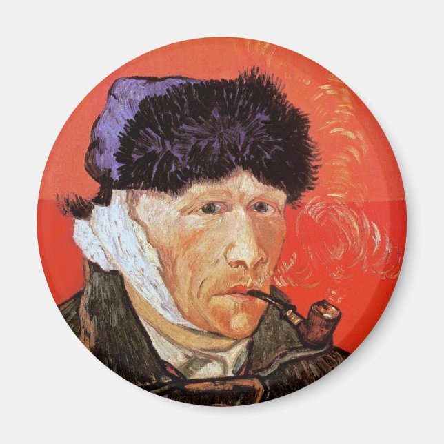 Vincent Van Gogh - Self Portrait With Bandaged Ear Magnet (Front)