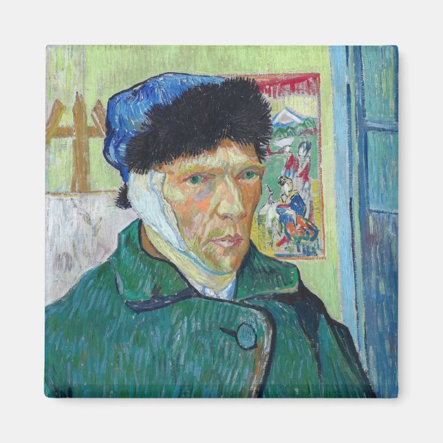 Vincent van Gogh - Self-portrait with bandaged ear Magnet (Front)