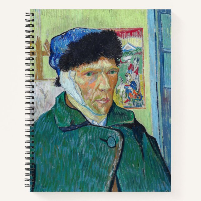 Vincent van Gogh - Self-portrait with bandaged ear Notebook (Front)