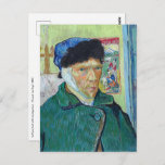 Vincent van Gogh - Self-portrait with bandaged ear Postcard<br><div class="desc">Self-portrait with bandaged ear - Vincent van Gogh,  1889</div>