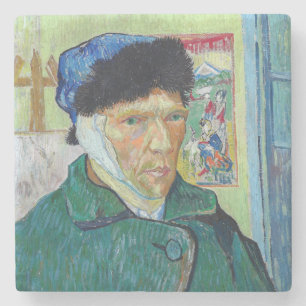 Vincent van Gogh - Self-portrait with bandaged ear Stone Coaster