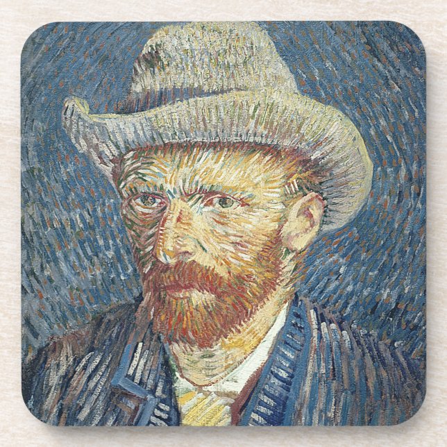 Vincent van Gogh | Self Portrait with Felt Hat Coaster (Front)