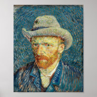 Vincent Van Gogh Self Portrait with Grey Felt Hat