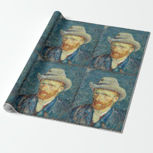 Vincent Van Gogh Self Portrait with Grey Felt Hat Wrapping Paper