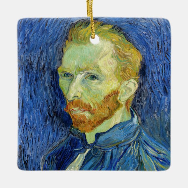 Vincent van Gogh - Self Portrait with Palette Ceramic Ornament (Front)