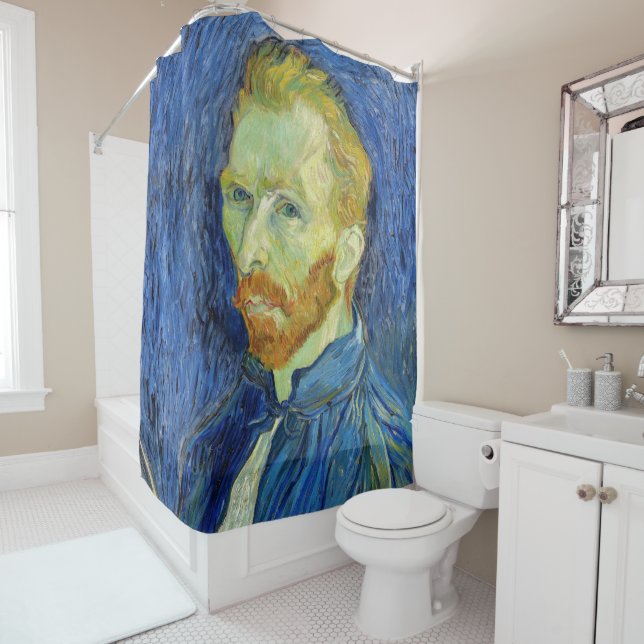 Vincent van Gogh - Self Portrait with Palette Shower Curtain (In Situ)