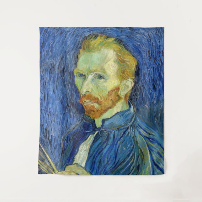 Vincent van Gogh - Self Portrait with Palette Tapestry (Front)
