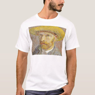 Vincent Van Gogh Self Portrait with Straw Hat Art T-Shirt