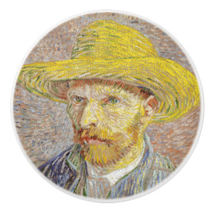 Vincent van Gogh - Self-portrait with Straw Hat Ceramic Knob
