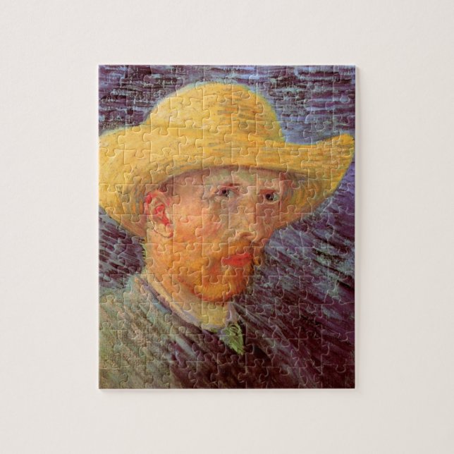Vincent van Gogh Self Portrait with Straw Hat Jigsaw Puzzle (Vertical)