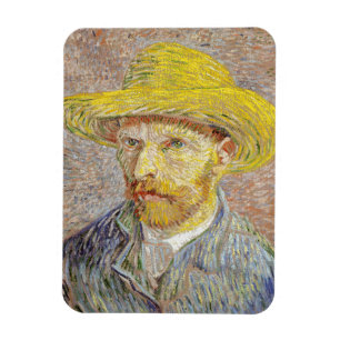 Vincent van Gogh - Self-portrait with Straw Hat Magnet