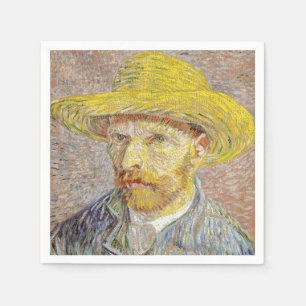 Vincent van Gogh - Self-portrait with Straw Hat Napkin
