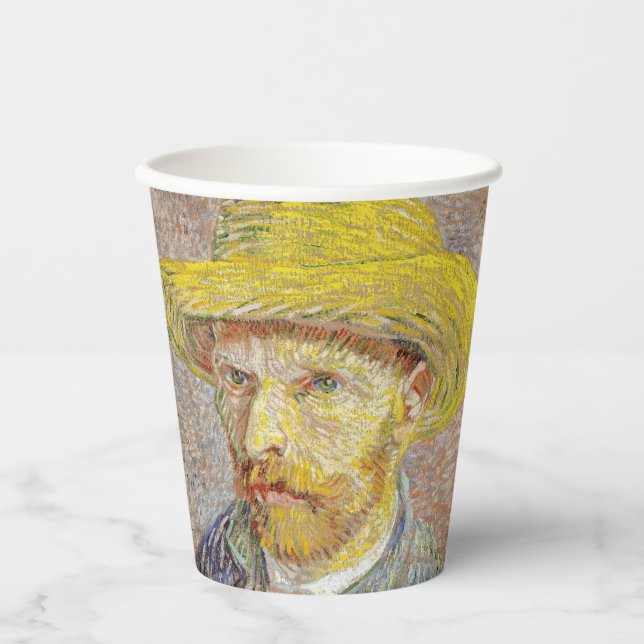 Vincent van Gogh - Self-portrait with Straw Hat Paper Cups (Front)