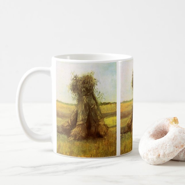 Vincent van Gogh - Sheaves of Wheat Coffee Mug (With Donut)