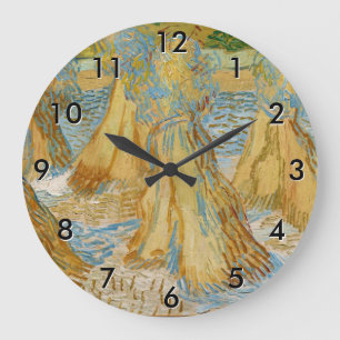 Vincent van Gogh - Sheaves of Wheat Large Clock