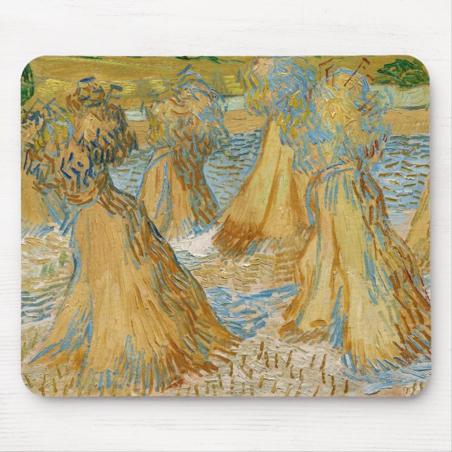Vincent van Gogh - Sheaves of Wheat Mouse Pad (Front)