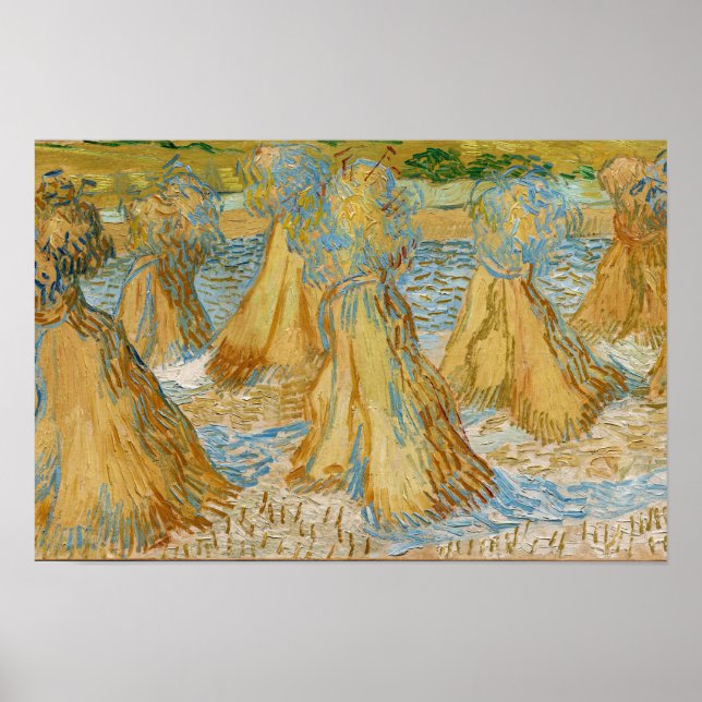 Vincent van Gogh - Sheaves of Wheat Poster (Front)
