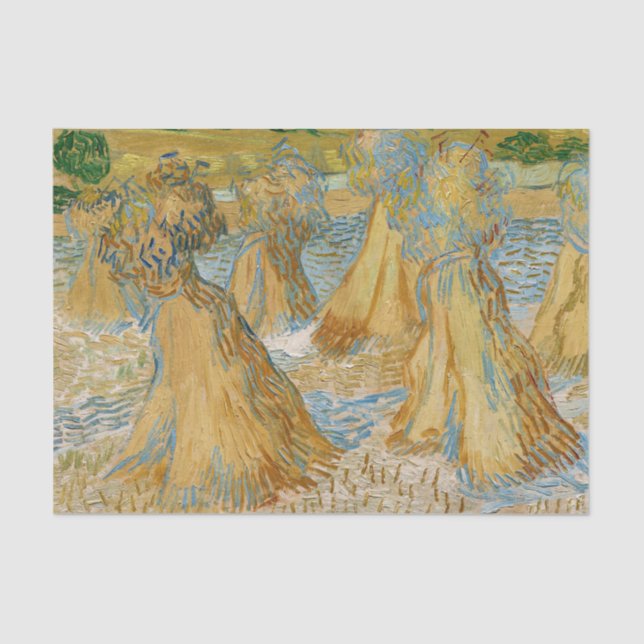 Vincent van Gogh - Sheaves of Wheat Tissue Paper (Front)