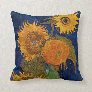 Vincent van Gogh Six Sunflowers GalleryHD Fine Art Cushion