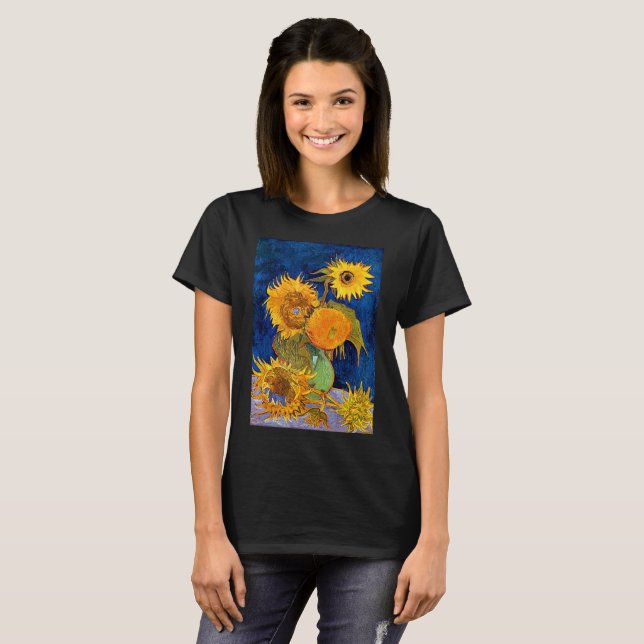 Vincent Van Gogh - Six Sunflowers T-Shirt (Front Full)