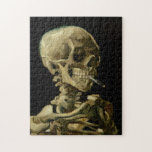 Vincent Van Gogh Skeleton with a Burning Cigarette Jigsaw Puzzle<br><div class="desc">Vincent Van Gogh Skeleton with a Burning Cigarette Vintage Fine Art Jigsaw Puzzle.</div>