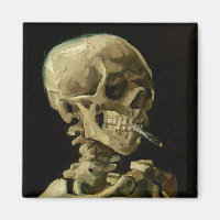 Vincent Van Gogh Skeleton with a Burning Cigarette