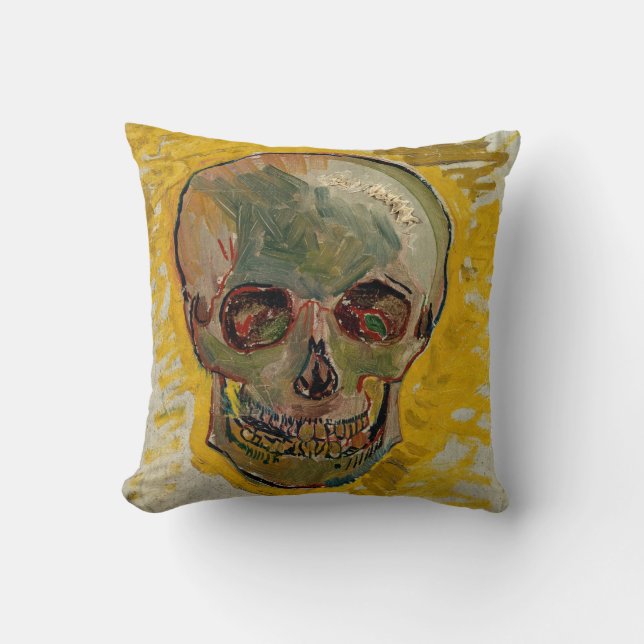 Vincent van Gogh - Skull 1887 #2 Cushion (Front)