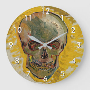Vincent van Gogh - Skull 1887 #2 Large Clock