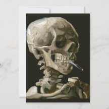 Vincent van Gogh Skull Burning Cigarette Fine Art
