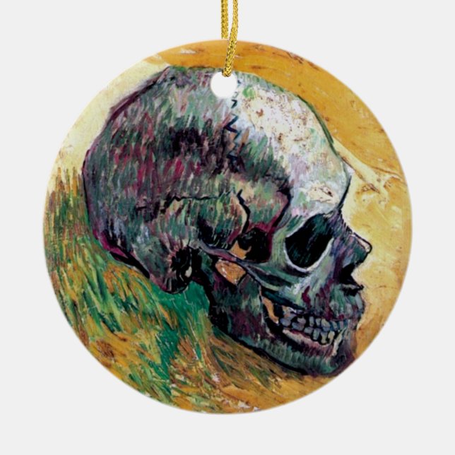 Vincent Van Gogh - Skull In Profile - Fine Art Ceramic Ornament (Front)