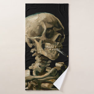 Vincent van Gogh - Skull with Burning Cigarette Bath Towel Set