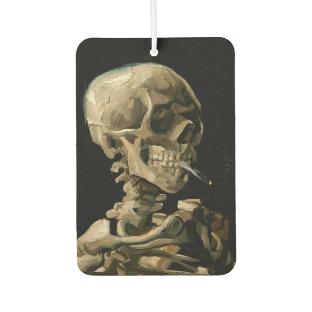 Vincent van Gogh - Skull with Burning Cigarette Car Air Freshener (Front)