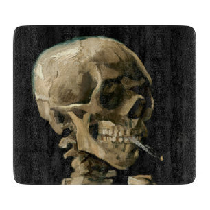 Vincent van Gogh - Skull with Burning Cigarette Cutting Board