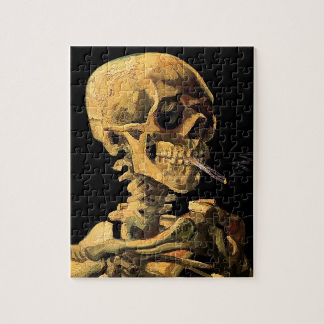 Vincent Van Gogh - Skull With Burning Cigarette Jigsaw Puzzle (Vertical)