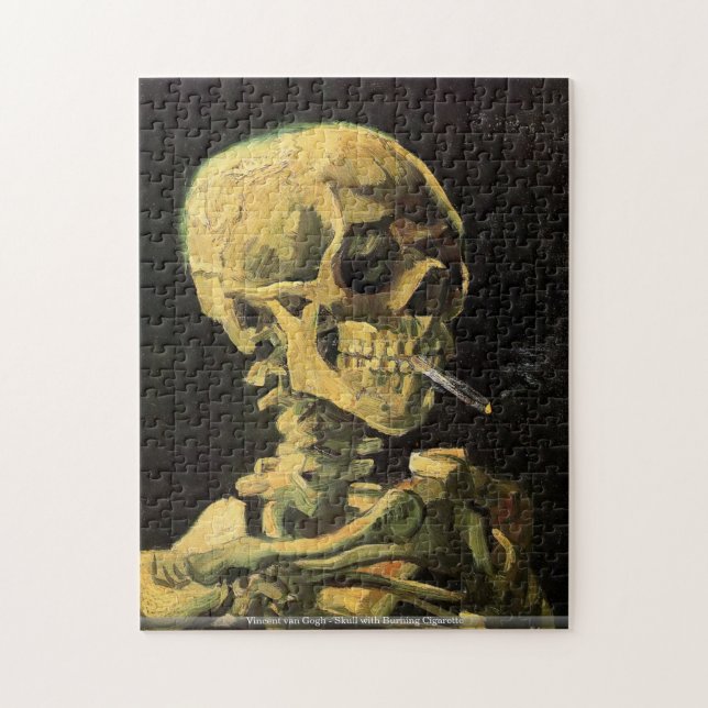Vincent van Gogh - Skull with Burning Cigarette Jigsaw Puzzle (Vertical)