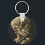 Vincent Van Gogh - Skull with Burning Cigarette Key Ring<br><div class="desc">Vincent Van Gogh - Skull with Burning Cigarette</div>