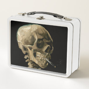 Vincent van Gogh - Skull with Burning Cigarette Metal Lunch Box