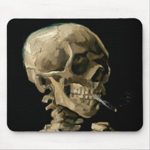 Vincent van Gogh - Skull with Burning Cigarette Mouse Pad
