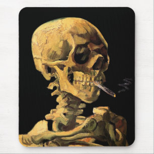 Vincent Van Gogh - Skull With Burning Cigarette Mouse Pad